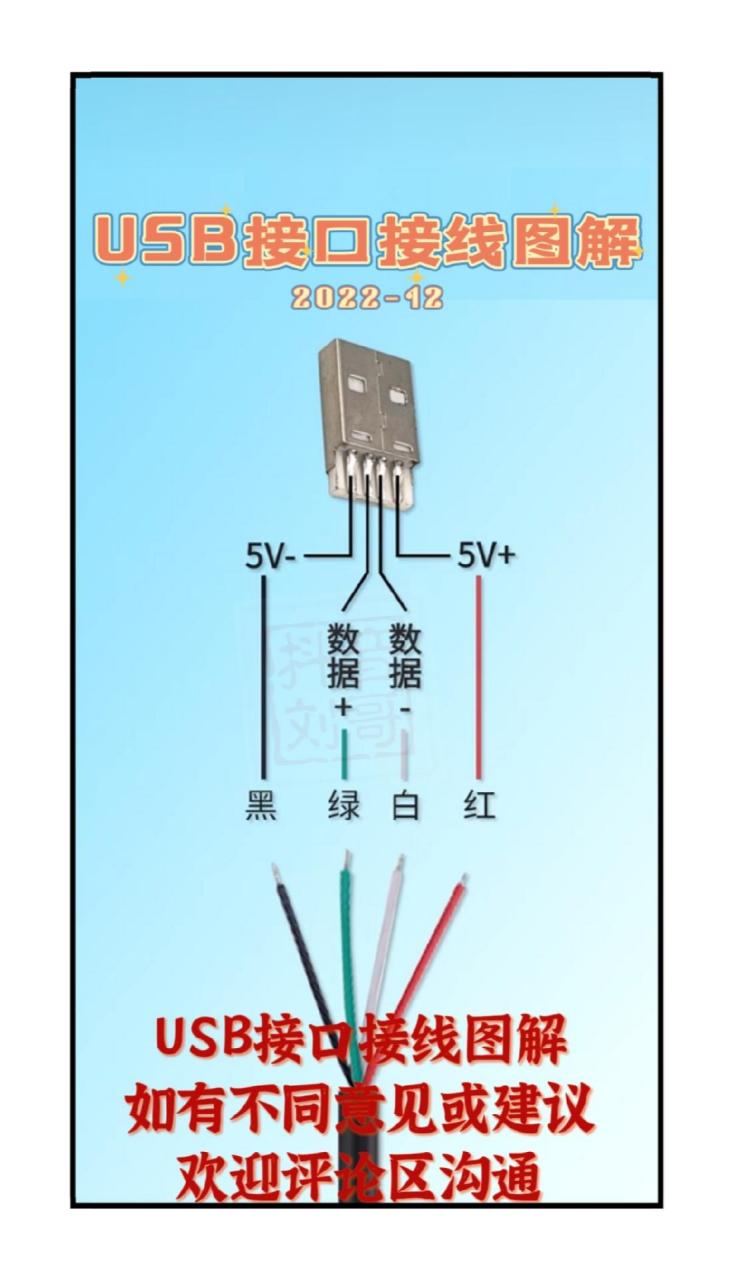 usb公母头区别 usb公头母头接线顺序图 